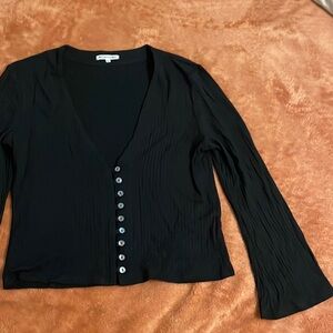 Reformation Black Button-Down Shirt